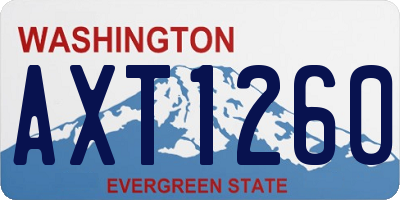 WA license plate AXT1260