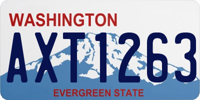 WA license plate AXT1263