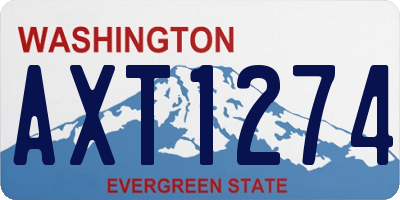 WA license plate AXT1274