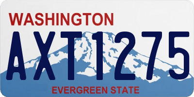 WA license plate AXT1275