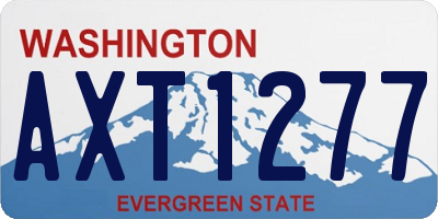 WA license plate AXT1277