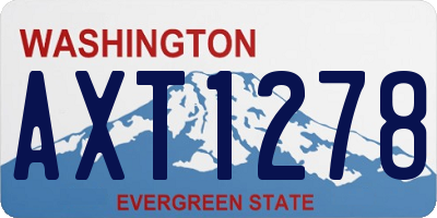 WA license plate AXT1278