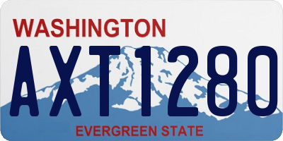 WA license plate AXT1280