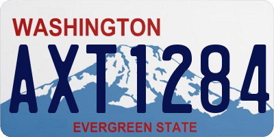 WA license plate AXT1284