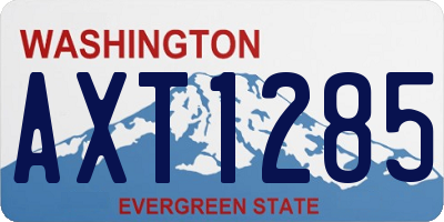WA license plate AXT1285