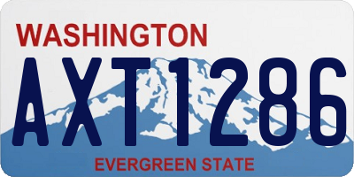 WA license plate AXT1286