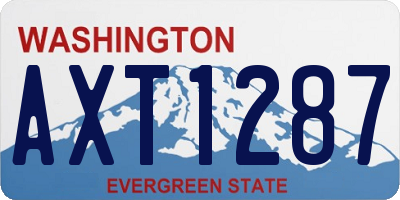 WA license plate AXT1287