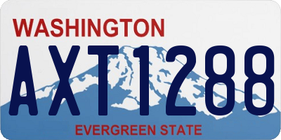 WA license plate AXT1288