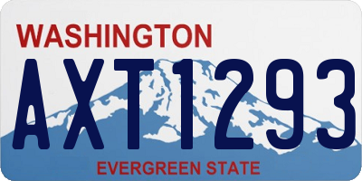 WA license plate AXT1293