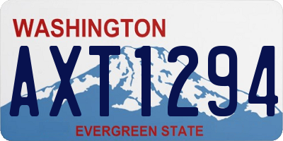 WA license plate AXT1294