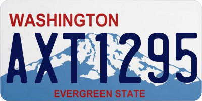 WA license plate AXT1295
