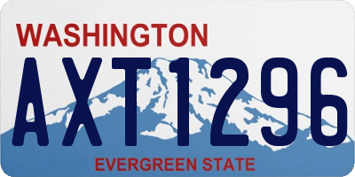 WA license plate AXT1296