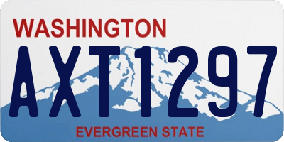 WA license plate AXT1297