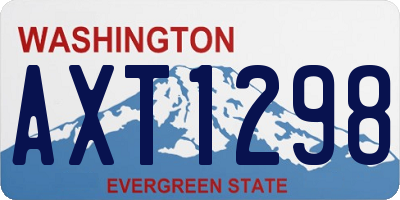WA license plate AXT1298