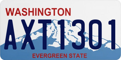 WA license plate AXT1301
