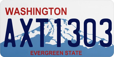 WA license plate AXT1303