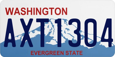 WA license plate AXT1304