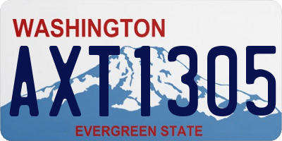WA license plate AXT1305