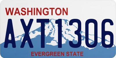 WA license plate AXT1306
