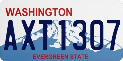 WA license plate AXT1307