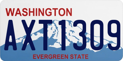 WA license plate AXT1309