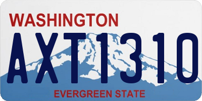 WA license plate AXT1310