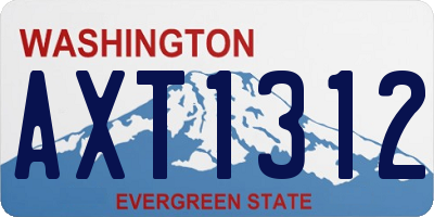 WA license plate AXT1312