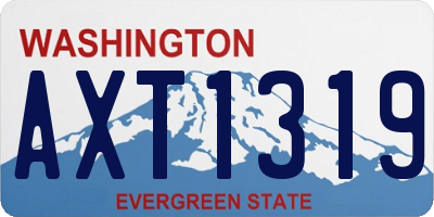 WA license plate AXT1319