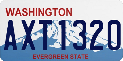WA license plate AXT1320