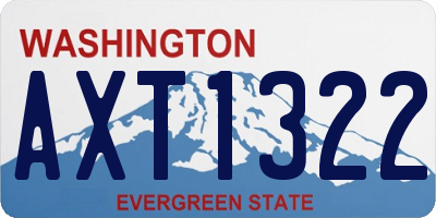 WA license plate AXT1322
