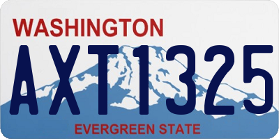 WA license plate AXT1325
