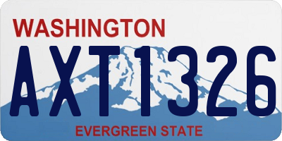WA license plate AXT1326