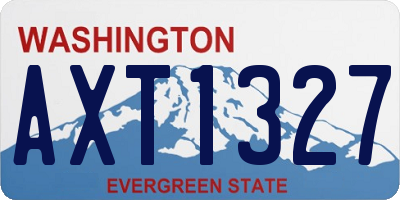 WA license plate AXT1327
