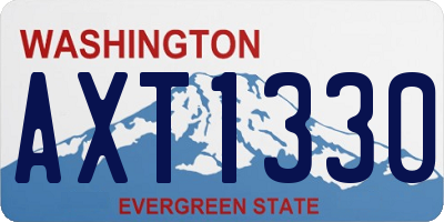 WA license plate AXT1330