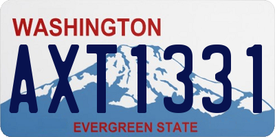 WA license plate AXT1331