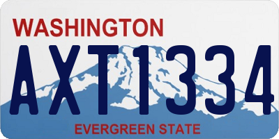 WA license plate AXT1334