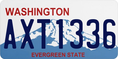 WA license plate AXT1336