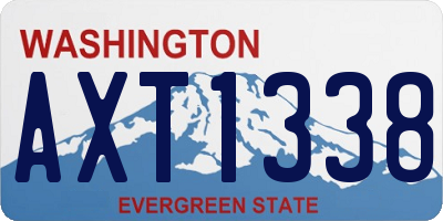 WA license plate AXT1338