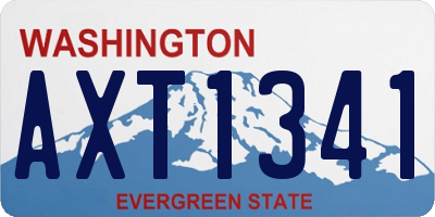 WA license plate AXT1341