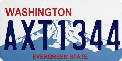 WA license plate AXT1344