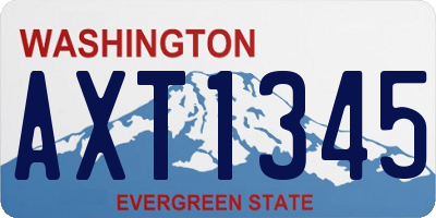 WA license plate AXT1345