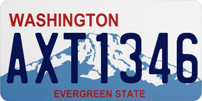 WA license plate AXT1346