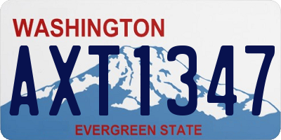 WA license plate AXT1347