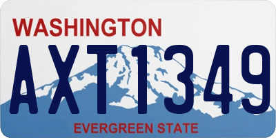 WA license plate AXT1349