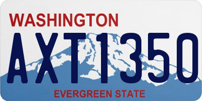 WA license plate AXT1350
