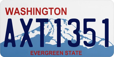 WA license plate AXT1351