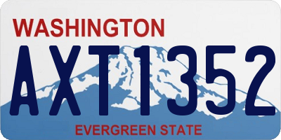 WA license plate AXT1352