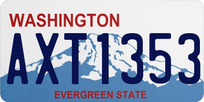 WA license plate AXT1353