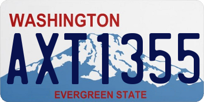 WA license plate AXT1355