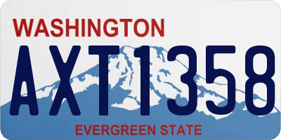 WA license plate AXT1358